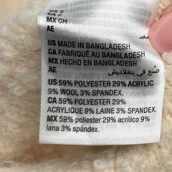 Women's Boucle long, open-front duster cardigan, in PASTEL ROSE TAN size S - Picture 9 of 12